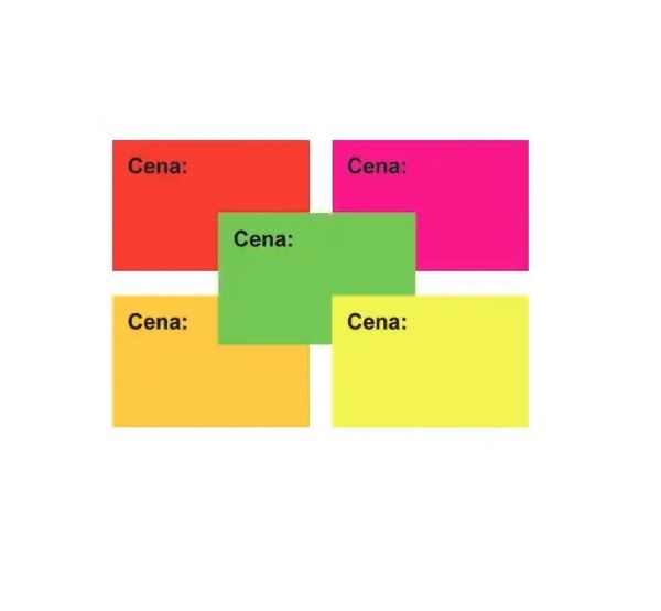 Naklejka cenowa "B" (5) z nadrukiem  fluor pomarańczowa  50x30  Kal-Pack